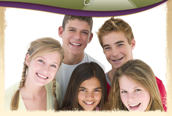 young boys and woman laughing